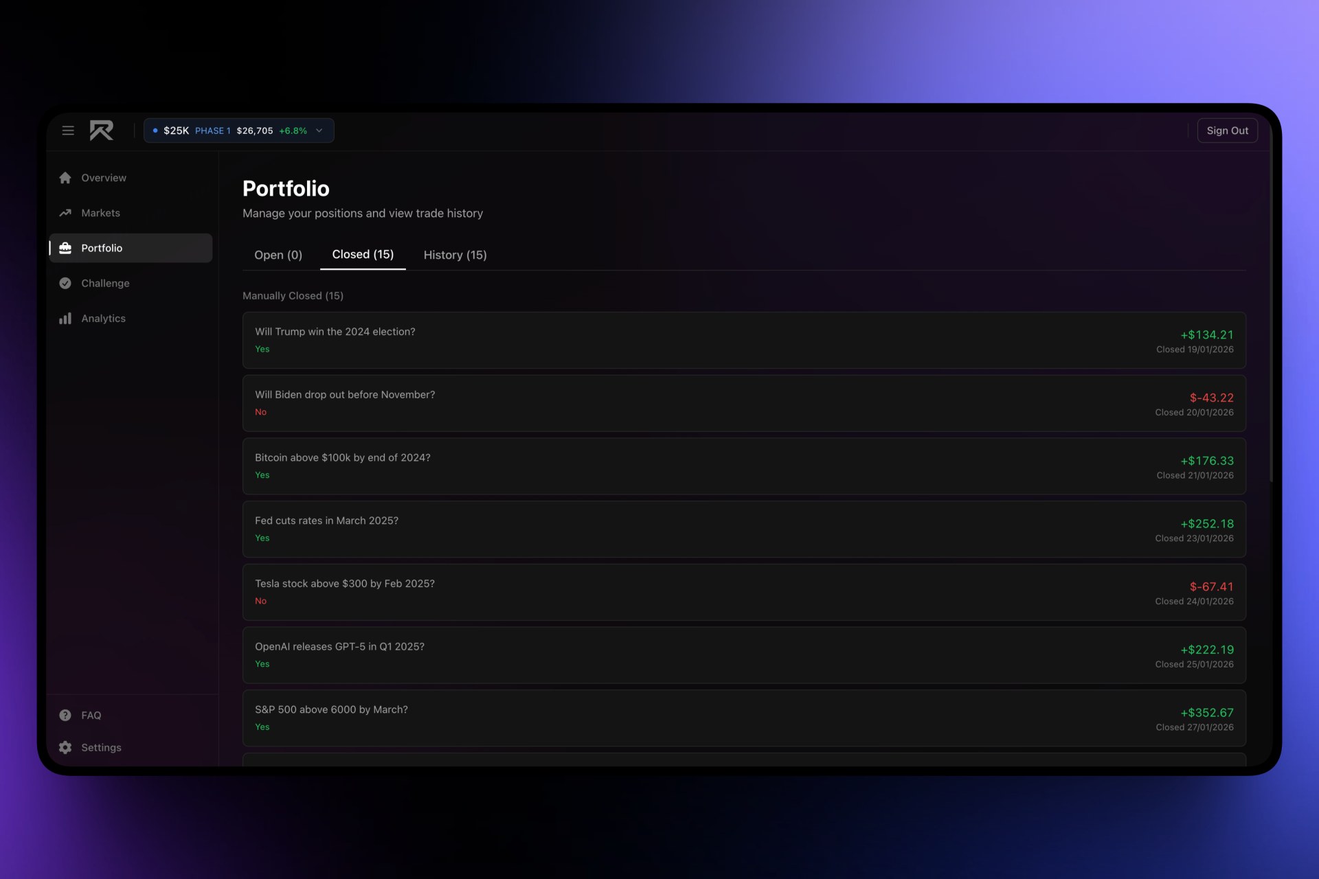 Portfolio Dashboard